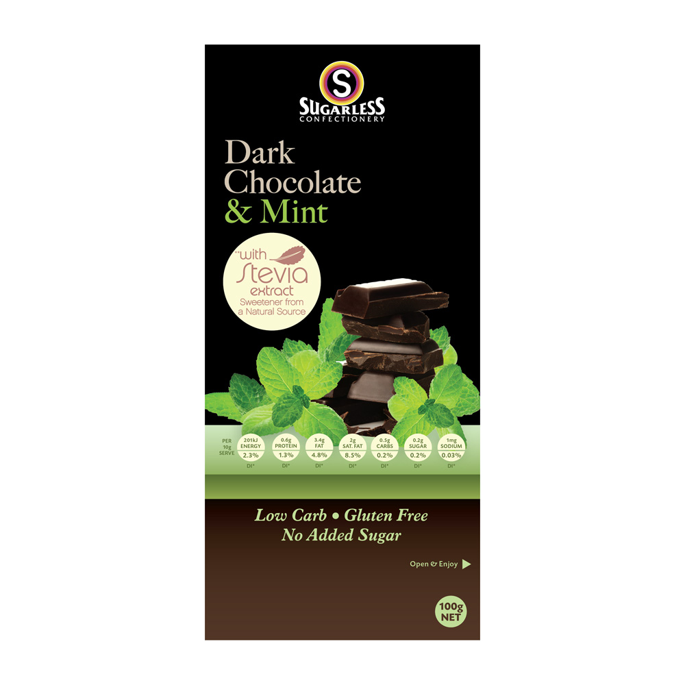 Sugarless Confectionery Dark Chocolate & Mint with… | Natures Works